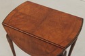 L73796: Vintage Walnut Inlaid Pembroke Drop Leaf T