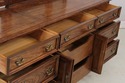 73813: THOMASVILLE Oak Long Dresser w. Trifold Mir