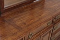 73813: THOMASVILLE Oak Long Dresser w. Trifold Mir