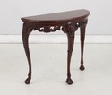 L73835: BAKER Carved Mahogany Paw Foot Console Tab