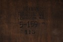 L73838: HEKMAN Mahogany Inlaid Demilune Table