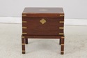 F73847: Vintage Asian Inspired Brass Inlaid Box On