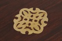 F73847: Vintage Asian Inspired Brass Inlaid Box On