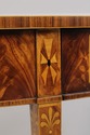 L73849: THEODORE ALEXANDER Inlaid Demilune Table (