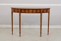 L73849: THEODORE ALEXANDER Inlaid Demilune Table (