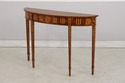 L73849: THEODORE ALEXANDER Inlaid Demilune Table (