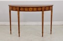 L73849: THEODORE ALEXANDER Inlaid Demilune Table (