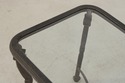 F73884: Outdoor Cast Aluminum Glass Top Patio End 