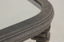 F73884: Outdoor Cast Aluminum Glass Top Patio End 