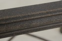 F73884: Outdoor Cast Aluminum Glass Top Patio End 