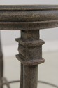 F73884: Outdoor Cast Aluminum Glass Top Patio End 