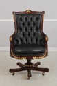 73886: FRANCESCO MOLON Black Tufted Leather Swivel