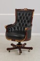 73886: FRANCESCO MOLON Black Tufted Leather Swivel