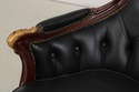73886: FRANCESCO MOLON Black Tufted Leather Swivel