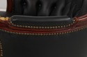 73886: FRANCESCO MOLON Black Tufted Leather Swivel