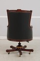 73886: FRANCESCO MOLON Black Tufted Leather Swivel