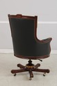 73886: FRANCESCO MOLON Black Tufted Leather Swivel