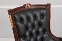 73886: FRANCESCO MOLON Black Tufted Leather Swivel
