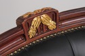 73886: FRANCESCO MOLON Black Tufted Leather Swivel