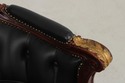 73886: FRANCESCO MOLON Black Tufted Leather Swivel