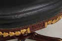 73886: FRANCESCO MOLON Black Tufted Leather Swivel