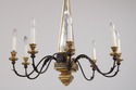 F73897: Italian Gold Leaf Giltwood 8 Light Chandel