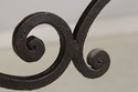 L73909: Wrought Iron Base Marble Top Console Table