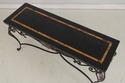 L73909: Wrought Iron Base Marble Top Console Table