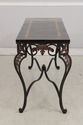 L73909: Wrought Iron Base Marble Top Console Table
