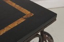L73909: Wrought Iron Base Marble Top Console Table