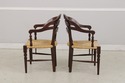 L73933: Pair Of Rush Seat Barrel Back Chairs