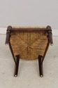 L73933: Pair Of Rush Seat Barrel Back Chairs