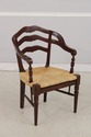 L73933: Pair Of Rush Seat Barrel Back Chairs