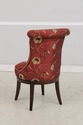 73941: Silk Crewel Work Tufted Back Swivel Chair