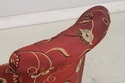 73941: Silk Crewel Work Tufted Back Swivel Chair