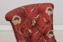 73941: Silk Crewel Work Tufted Back Swivel Chair