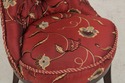 73941: Silk Crewel Work Tufted Back Swivel Chair