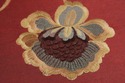 73941: Silk Crewel Work Tufted Back Swivel Chair