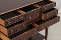 L73944: EJ VICTOR 2 Tier Yew Wood Silver Server Ca