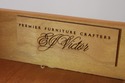 L73944: EJ VICTOR 2 Tier Yew Wood Silver Server Ca
