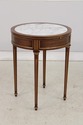 L73960: French Louis XVI Round Marble Top Lamp Tab
