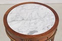 L73960: French Louis XVI Round Marble Top Lamp Tab