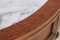 L73960: French Louis XVI Round Marble Top Lamp Tab