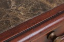 73973: Mahogany 2 Drawer Marble Top Console Table