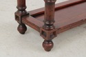 73973: Mahogany 2 Drawer Marble Top Console Table