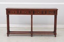 73973: Mahogany 2 Drawer Marble Top Console Table