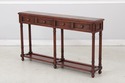73973: Mahogany 2 Drawer Marble Top Console Table