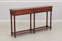 73973: Mahogany 2 Drawer Marble Top Console Table
