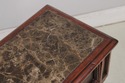 73973: Mahogany 2 Drawer Marble Top Console Table