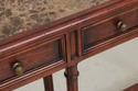 73973: Mahogany 2 Drawer Marble Top Console Table